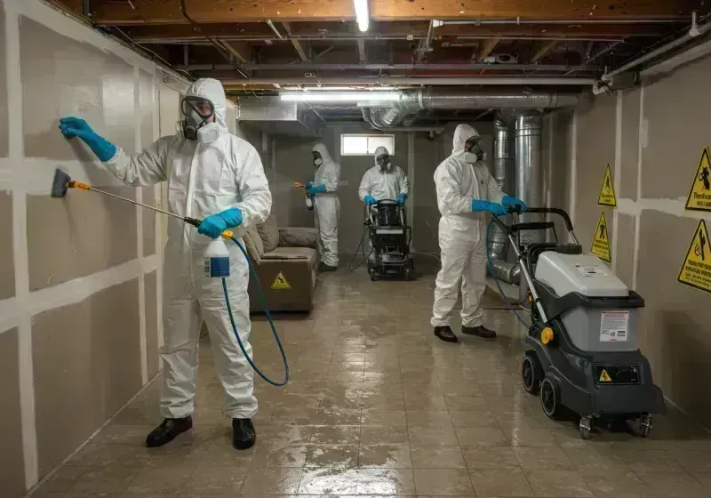 Basement Moisture Removal and Structural Drying process in Romney, WV